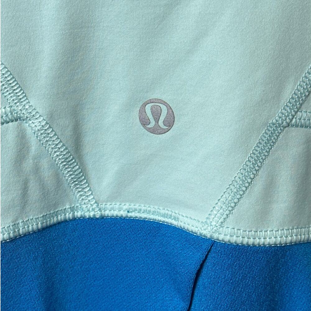 Lululemon Run Tame Me Tank Top Sz 12 Blue Teal Cinch Waist Babydoll Yoga Gym - Picture 8 of 10